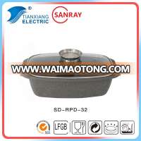 New Aluminum nonstick big chicken casserole with glass lid