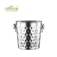 Stainless steel wine ice bucket/champagne bucket with pattern